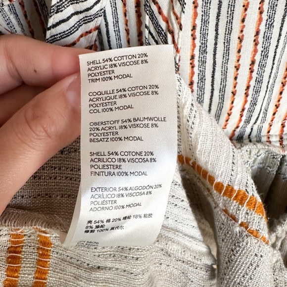 Free People Cozy Stripe Mini Bohemian Dress European Summer - Picture 4 of 5